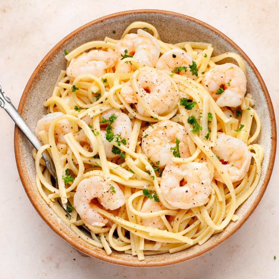Instant Pot Shrimp Scampi Without Wine | One Carefree Cook