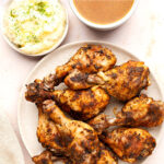 Instant pot chicken drumsticks on a plate.